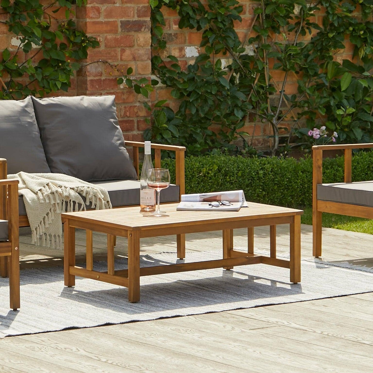 Ardwell outdoor PET rug - mist grey - 160cm x 230cm