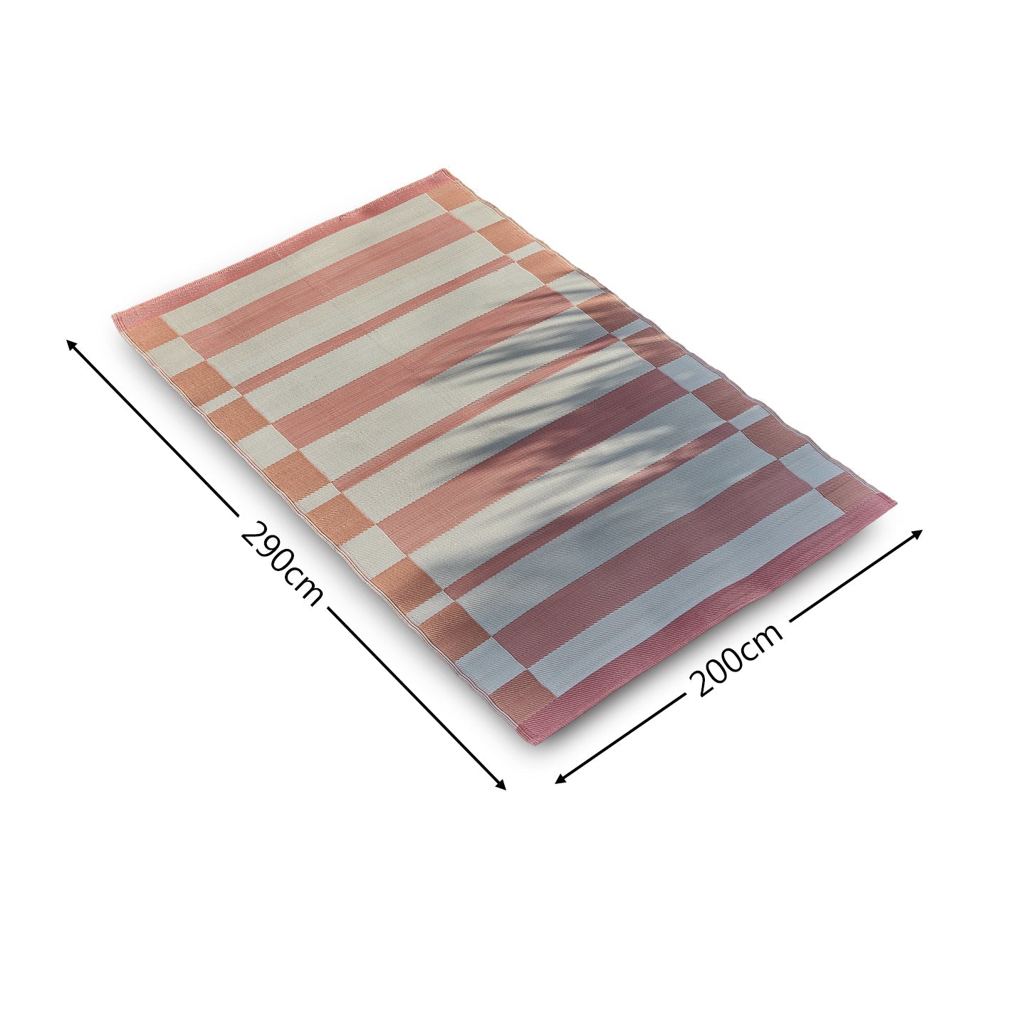 Hemsby 200x290cm Outdoor Rug - Paprika Stripe - LAURA jAMES
