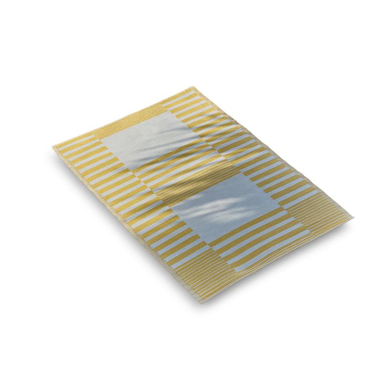 Hemsby Yellow Stripe Outdoor Rug - Laura James