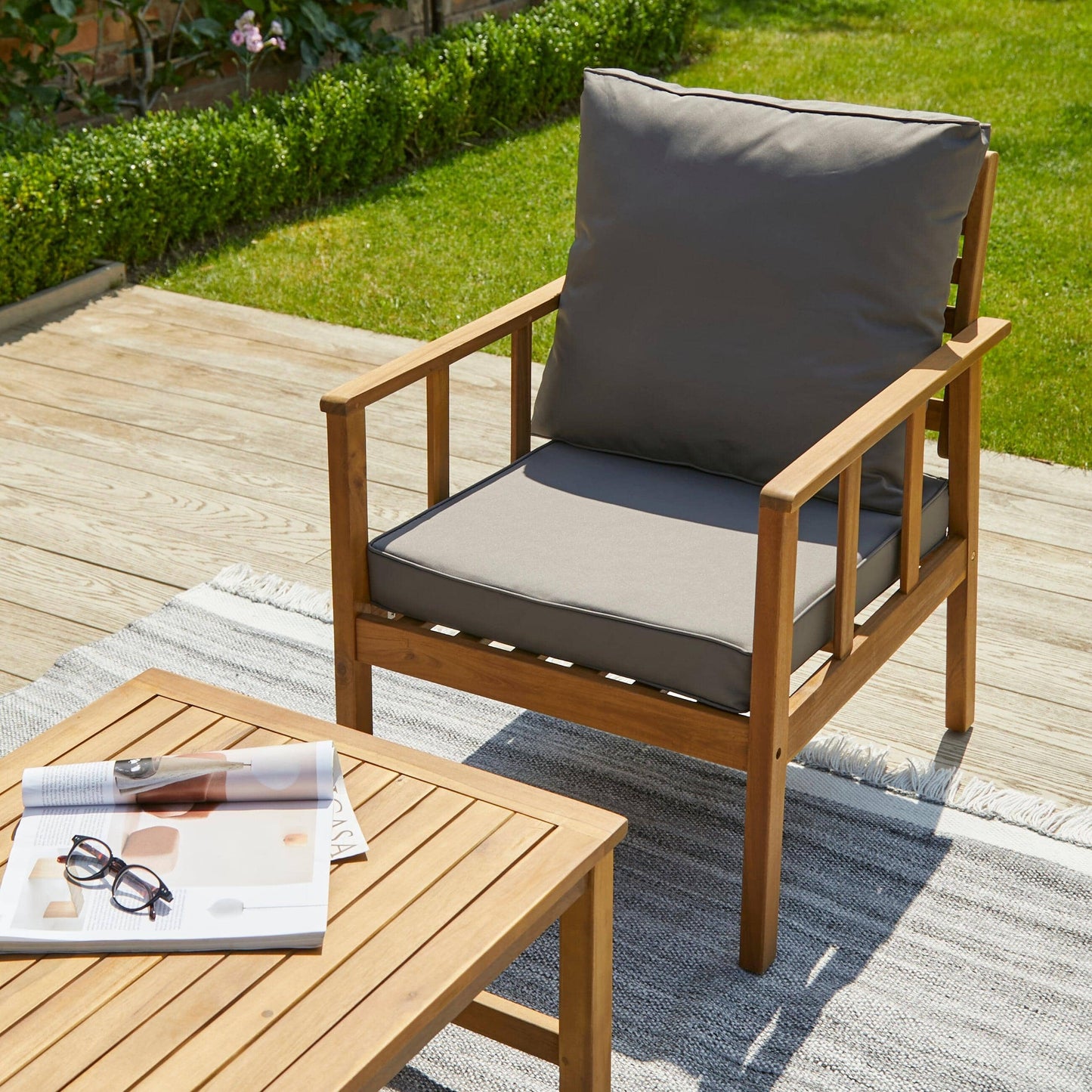 Ardwell outdoor PET rug - mist grey - 160cm x 230cm